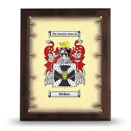 Dickan Coat of Arms Plaque