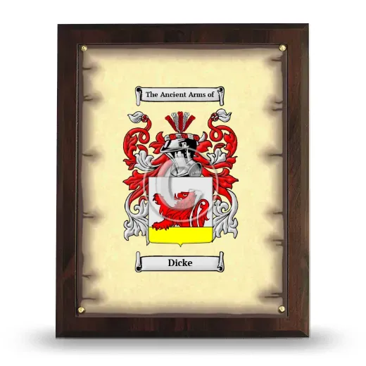 Dicke Coat of Arms Plaque