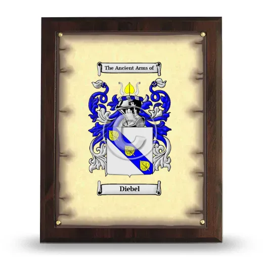 Diebel Coat of Arms Plaque