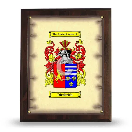 Diederich Coat of Arms Plaque