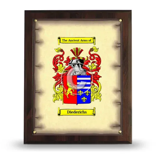 Diederichs Coat of Arms Plaque