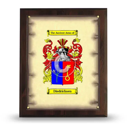 Diedrichsen Coat of Arms Plaque