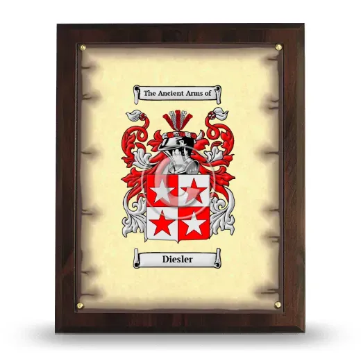 Diesler Coat of Arms Plaque