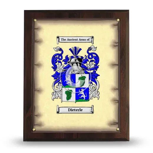 Dieterle Coat of Arms Plaque