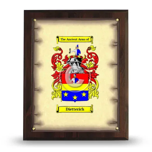 Dietterich Coat of Arms Plaque