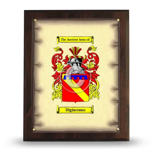 Digiacomo Coat of Arms Plaque