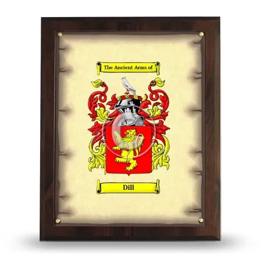 Dill Coat of Arms Plaque