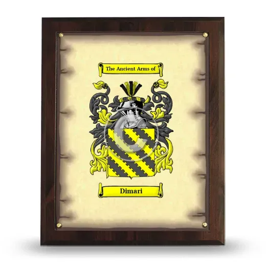 Dimari Coat of Arms Plaque