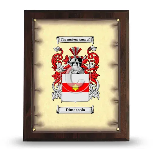 Dimascola Coat of Arms Plaque