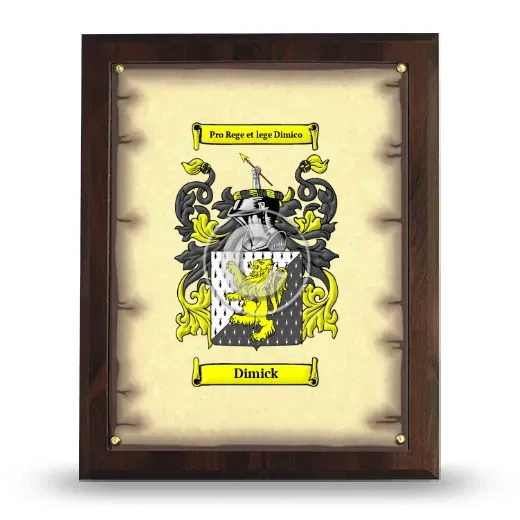 Dimick Coat of Arms Plaque