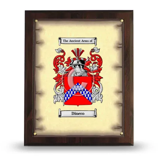 Dinero Coat of Arms Plaque