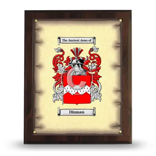 Dinman Coat of Arms Plaque