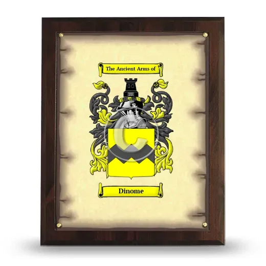 Dinome Coat of Arms Plaque