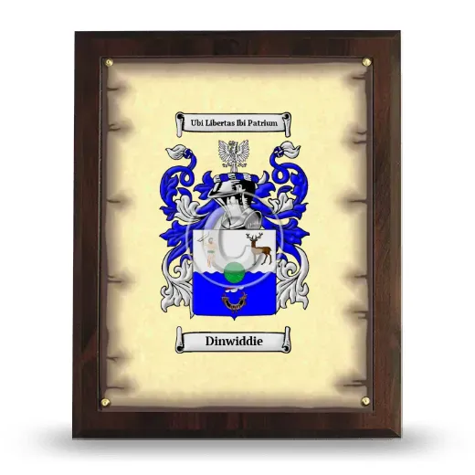 Dinwiddie Coat of Arms Plaque