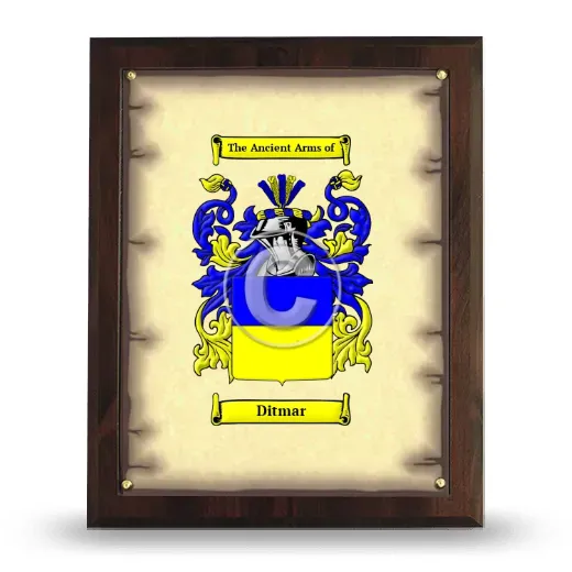 Ditmar Coat of Arms Plaque
