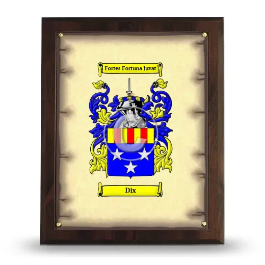 Dix Coat of Arms Plaque