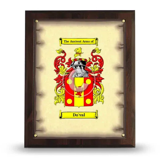 Do'val Coat of Arms Plaque
