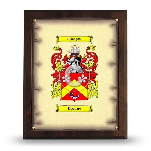 Docane Coat of Arms Plaque