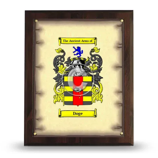 Doge Coat of Arms Plaque