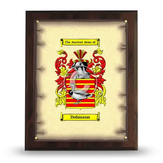 Dohmann Coat of Arms Plaque