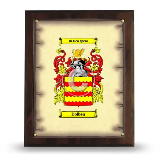 Dolben Coat of Arms Plaque