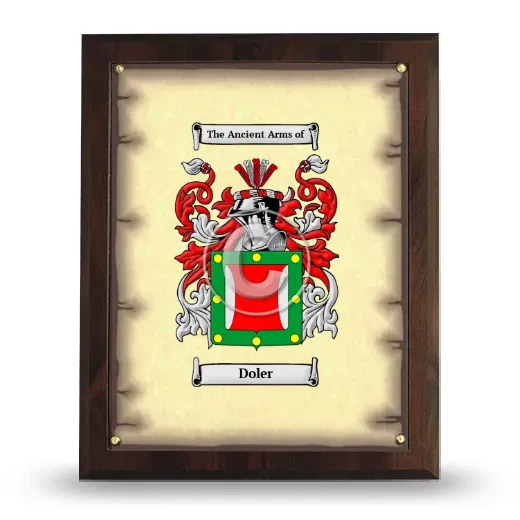 Doler Coat of Arms Plaque