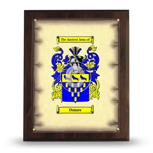 Domer Coat of Arms Plaque