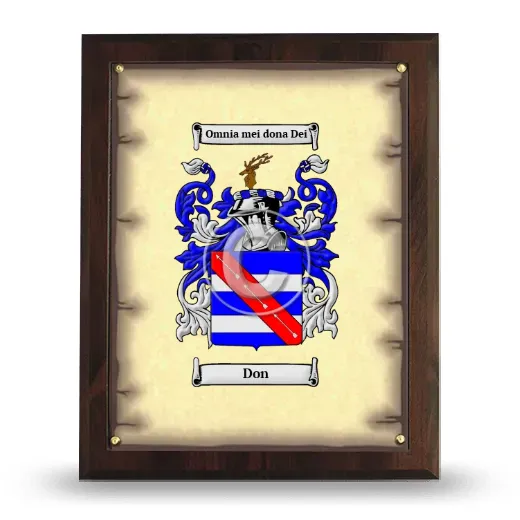 Don Coat of Arms Plaque