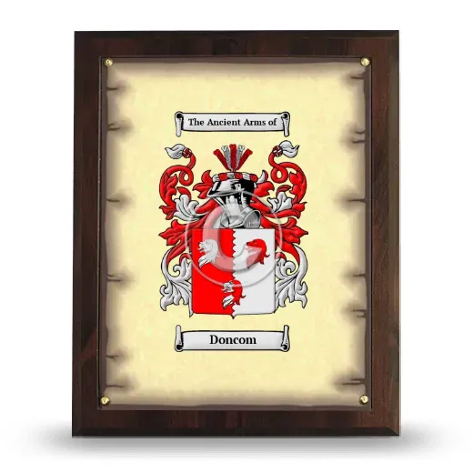 Doncom Coat of Arms Plaque