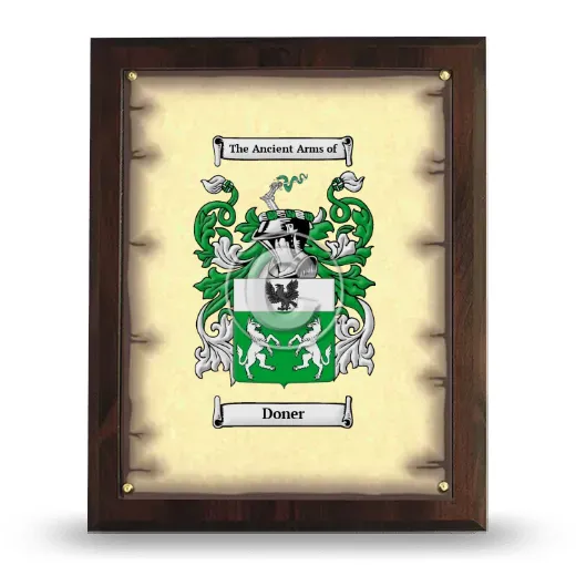 Doner Coat of Arms Plaque
