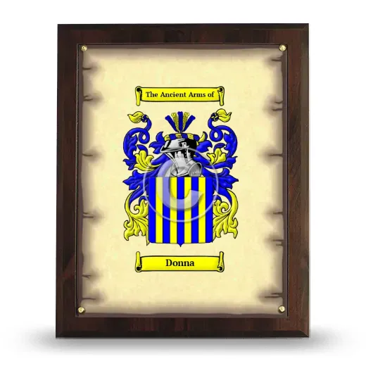 Donna Coat of Arms Plaque