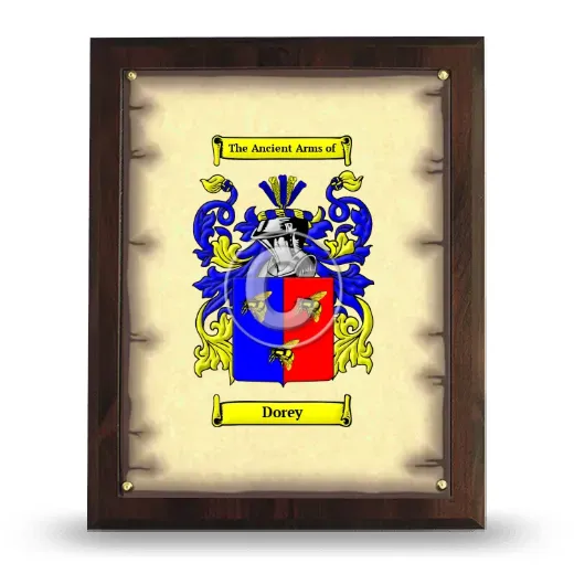 Dorey Coat of Arms Plaque
