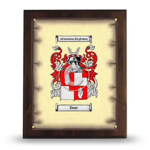 Dorr Coat of Arms Plaque