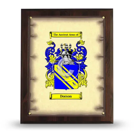 Dorson Coat of Arms Plaque