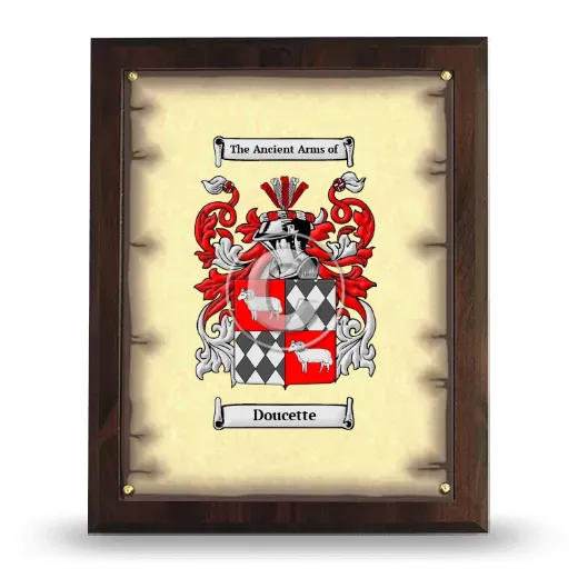 Doucette Coat of Arms Plaque