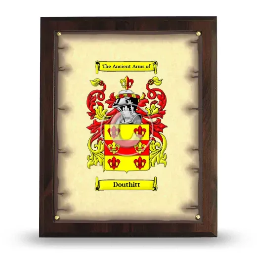 Douthitt Coat of Arms Plaque