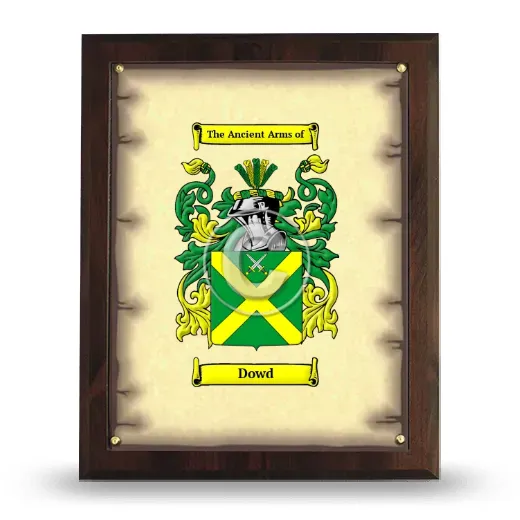 Dowd Coat of Arms Plaque