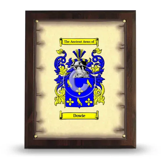 Dowie Coat of Arms Plaque