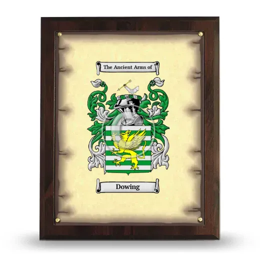 Dowing Coat of Arms Plaque