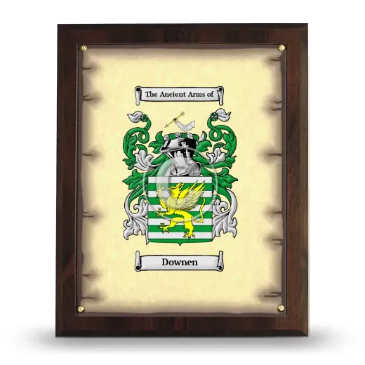 Downen Coat of Arms Plaque