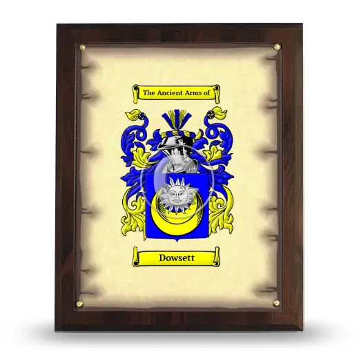 Dowsett Coat of Arms Plaque