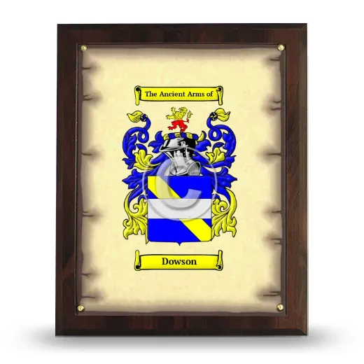 Dowson Coat of Arms Plaque