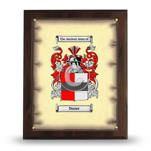 Dozer Coat of Arms Plaque