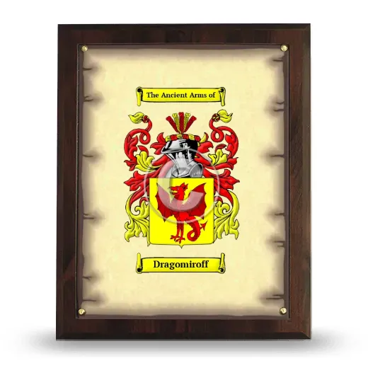 Dragomiroff Coat of Arms Plaque