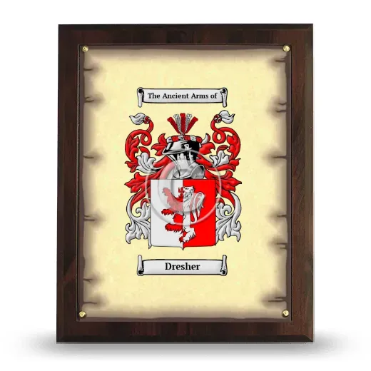 Dresher Coat of Arms Plaque