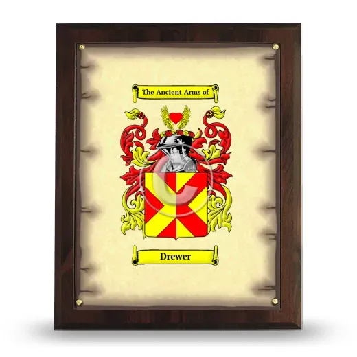 Drewer Coat of Arms Plaque
