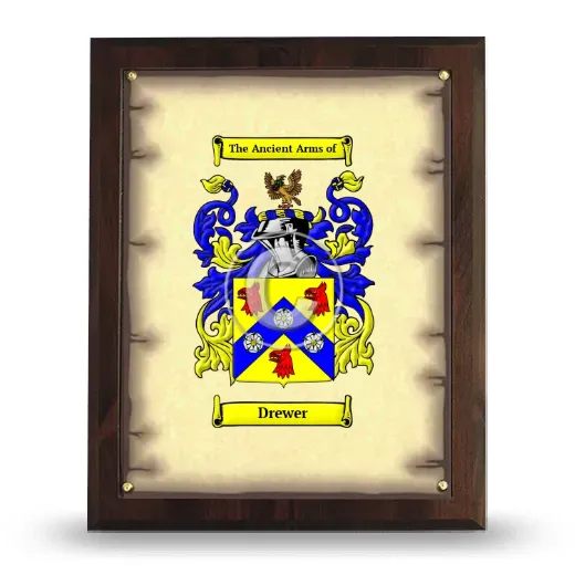 Drewer Coat of Arms Plaque