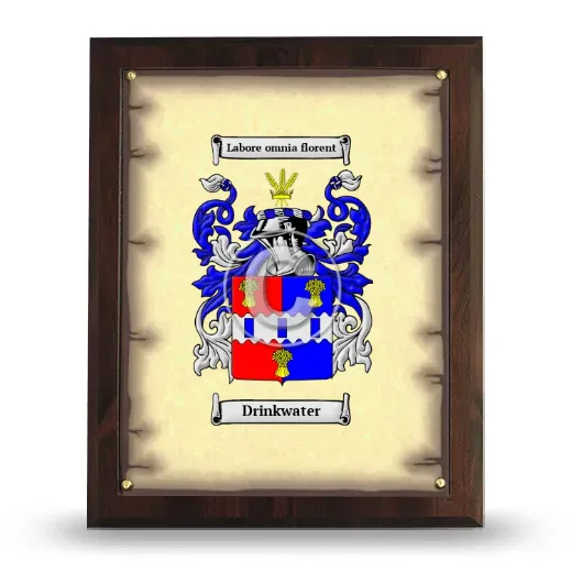 Drinkwater Coat of Arms Plaque