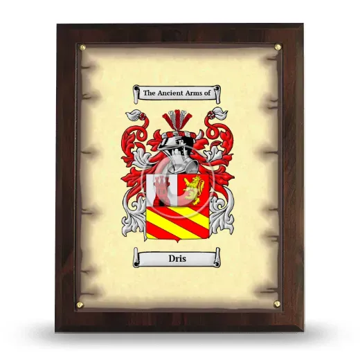 Dris Coat of Arms Plaque