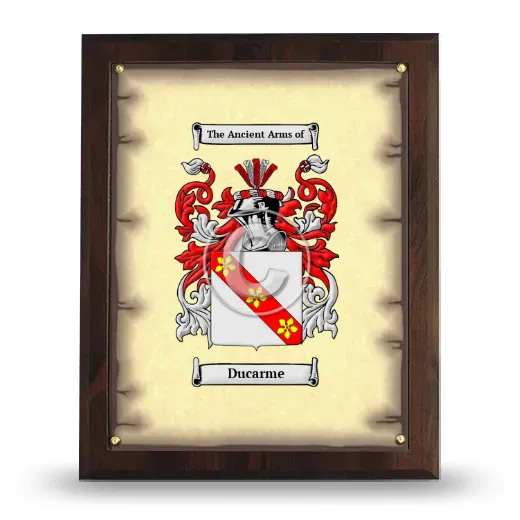Ducarme Coat of Arms Plaque